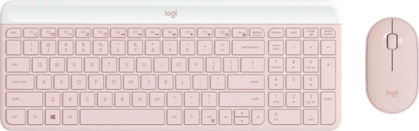 Slim Wireless Combo MK470 - Tastatur & Mussett - Universal - Rosa