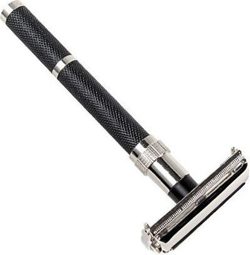 Parker Black & Chrome Handle Butterfly Open Safety Razor