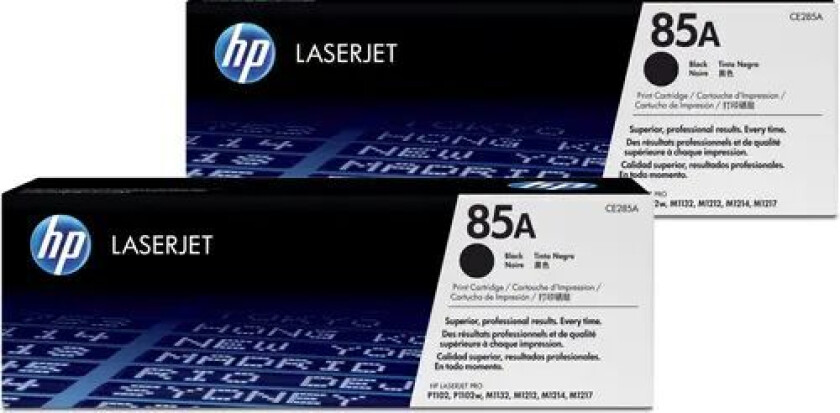 Hp Toner Svart 85a 1.6k - Ce285ad 2-pack