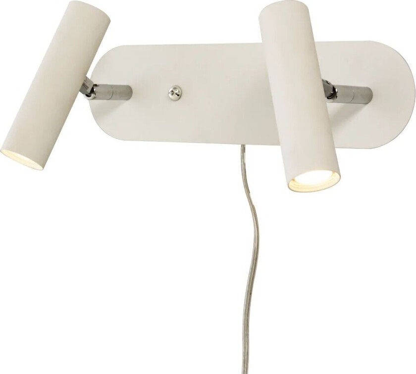 Artic vegglampe dobbel 2x6W Dimbar - Hvit