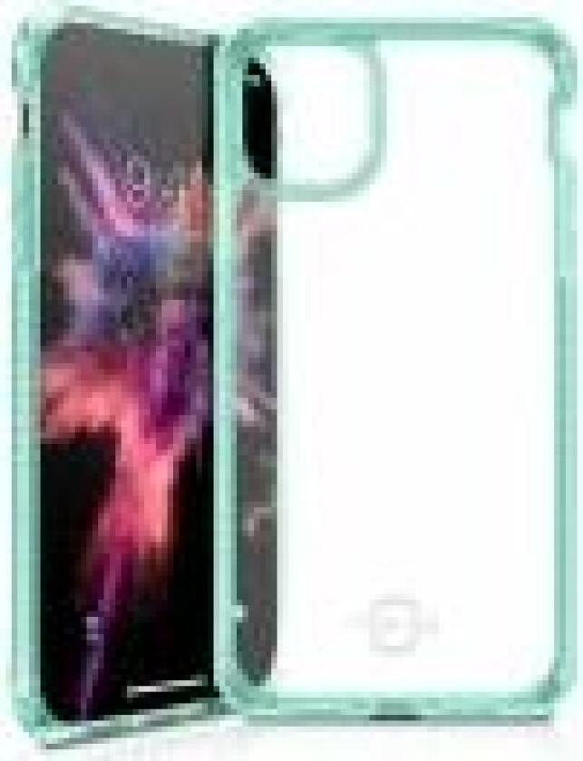 ITSKINS HYBRID CLEAR cover til iPhone 11 Pro / XS / X®. Tiffany grøn og gennemsigtig