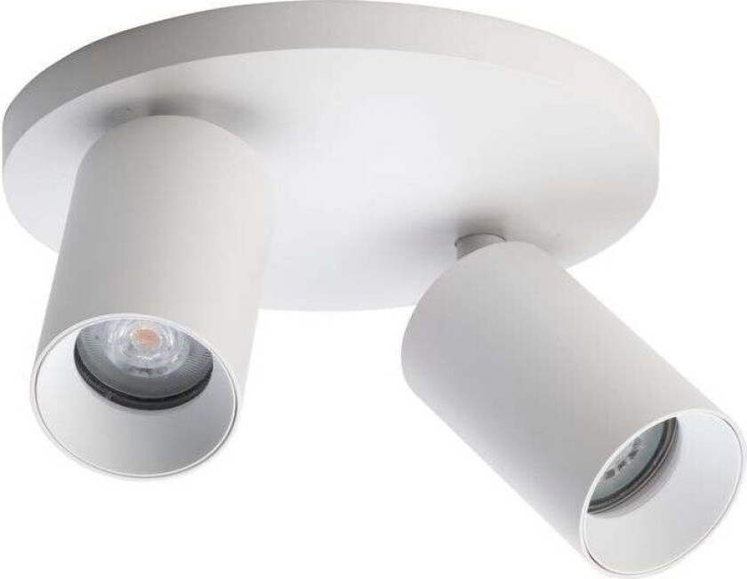 Spoton Circle takspot 2 lys GU10 - Hvit