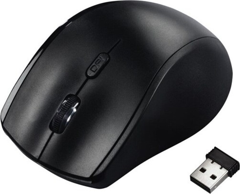 "Riano" - mouse - black - Mus - Optisk - 3 knapper - Svart