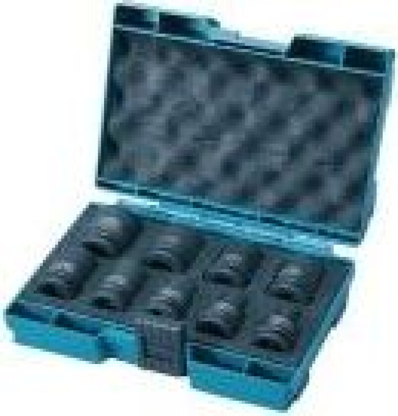 Krafthylsesortiment 1/2" 9 Deler