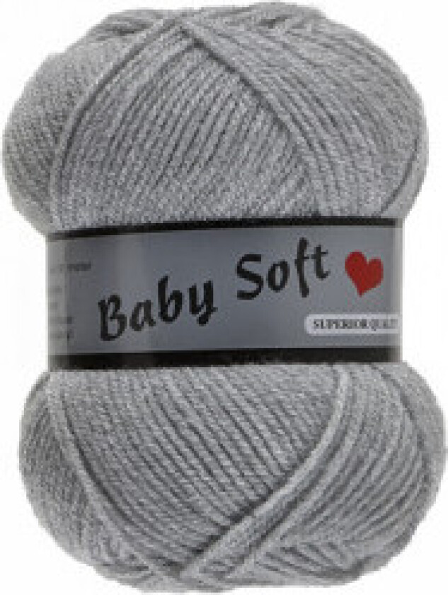 Lammy Baby Soft Garn 038 Lys grå