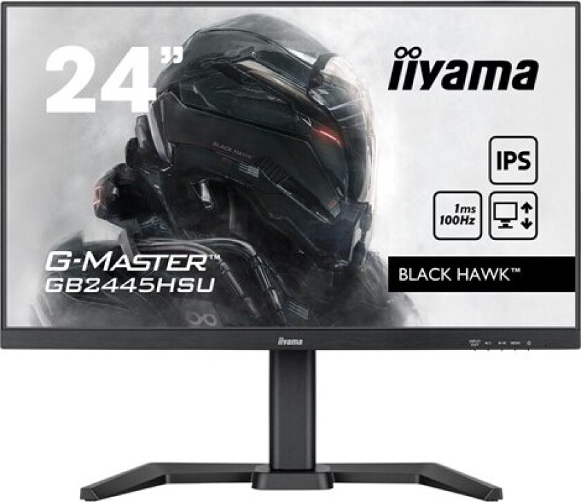 24" iiyama G-MASTER Black Hawk GB2445HSU-B1 - LED monitor - Full HD (1080p) - 24" - 1 ms - Skjerm