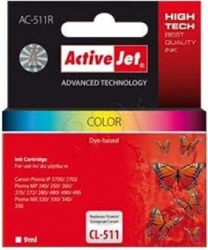 AC-511 Premium version - Blekkpatron Fargestoffbasert Cyan, Fargestoffbasert Gul