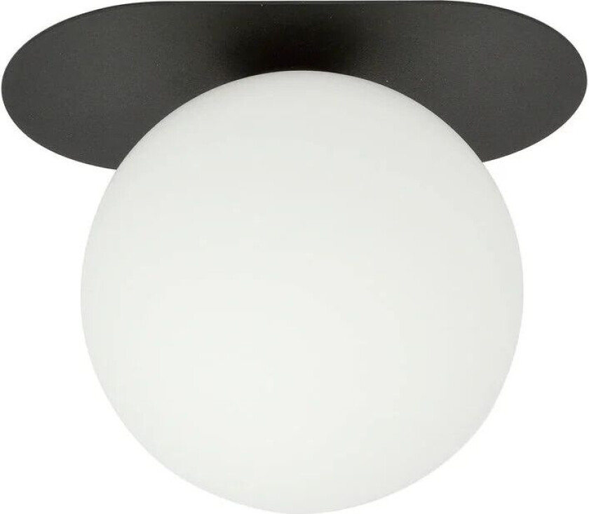 Emibig Plaza taklampe 1 lys - Svart/Opal