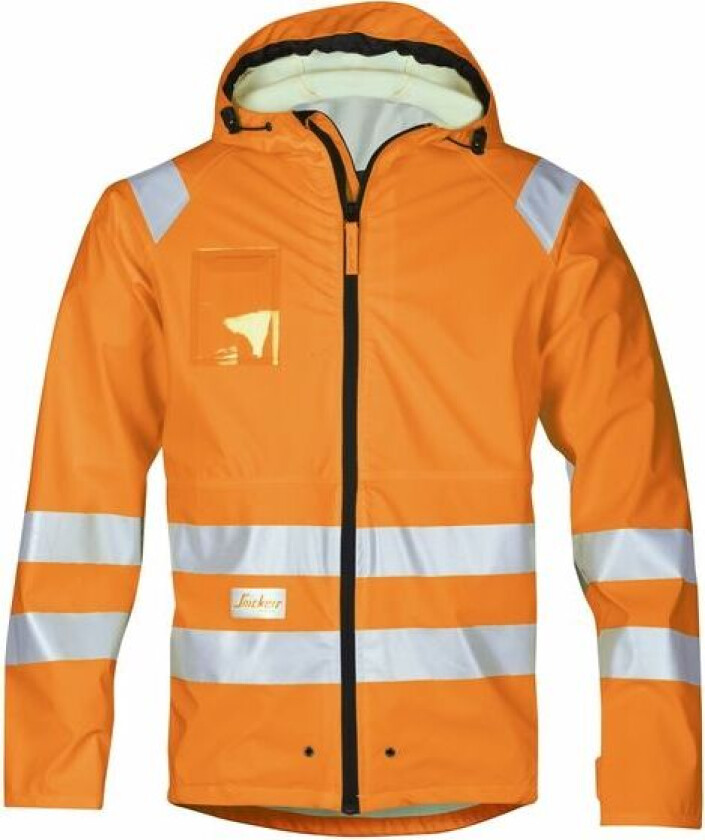 Regnjakke high-vis oransje str 3XL
