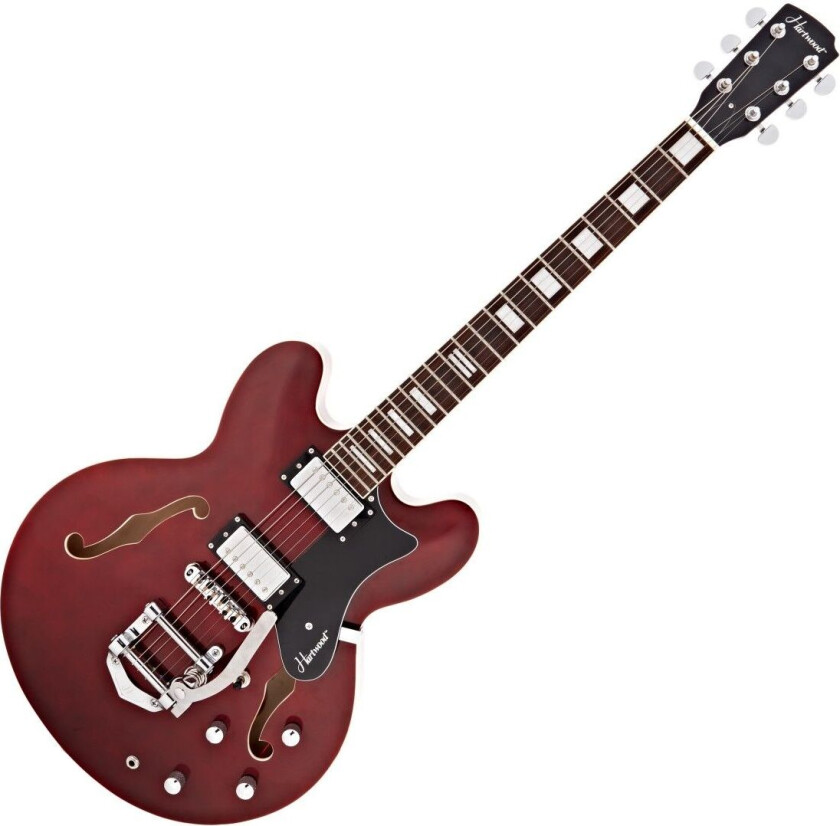 Revival Vibrato Semiakustisk Gitar Cherry Red