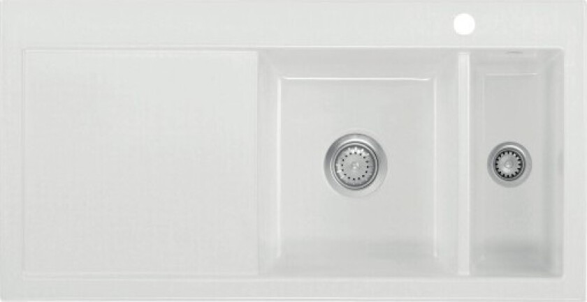 Mera 100 N kjøkkenvask, 100x51cm, hvit