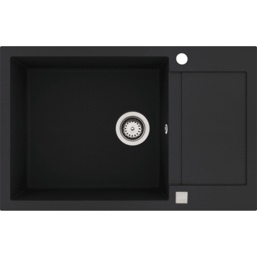 Saturn 790 kjøkkenvask, 78x50 cm, sort