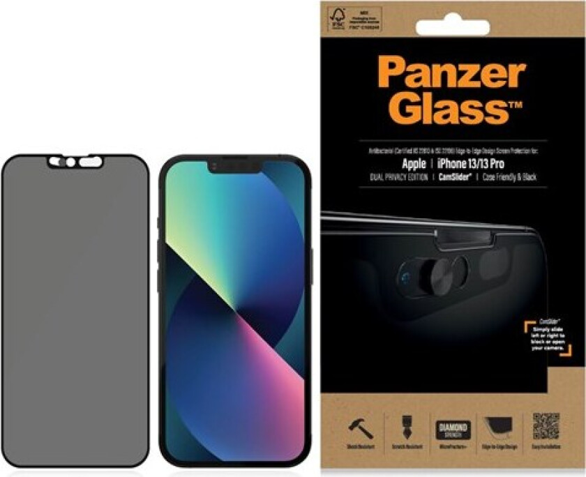 Panzerglass Camslider Dual Privacy Iphone 13, Iphone 13 Pro