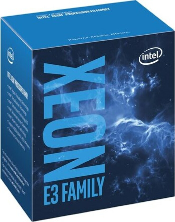 Xeon E3-1225 V6 Prosessor/CPU - 4 kjerner - 3.3 GHz -  LGA1151 -  Boks (med kjøler)