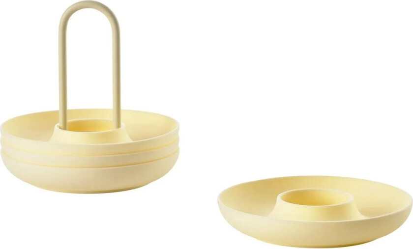 Singles eggeglass 4 -pack med beholder Limestone