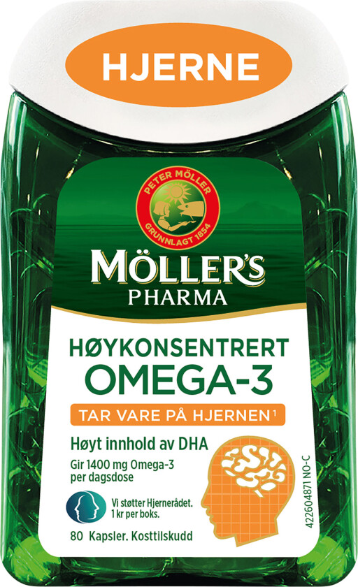 Omega-3 Hjerne, 80 kapsler