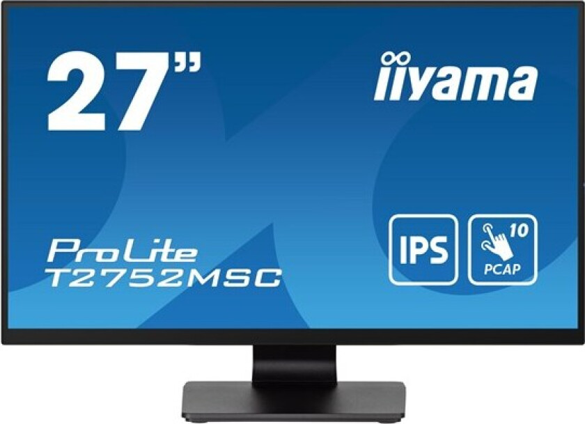 27" iiyama ProLite T2752MSC-B1 - LED monitor - Full HD (1080p) - 27" - 5 ms - Skjerm