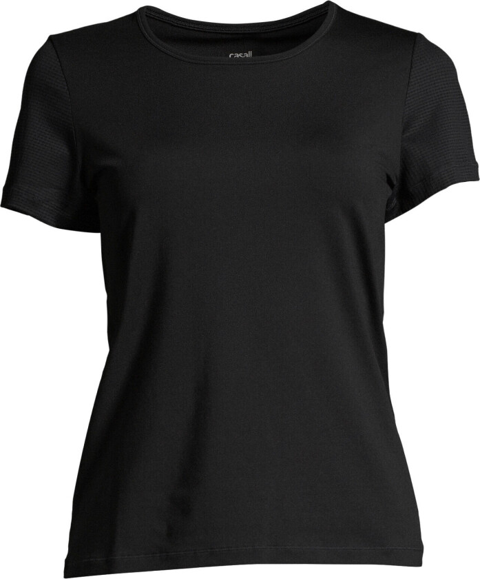 Essential Mesh Detail Tee Dame Black 42