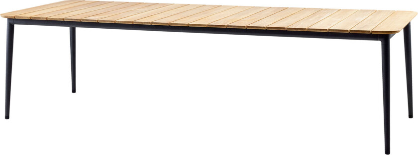 Bilde av Core spisebord teak 274x100x74 cm Lava grey stativ
