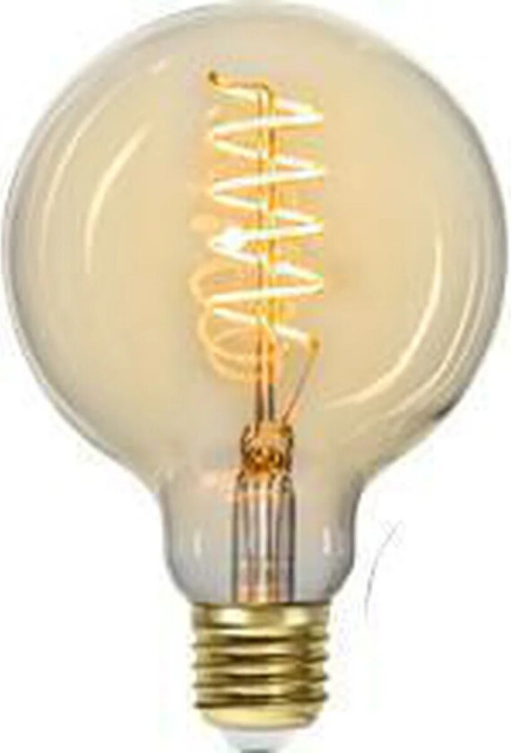 Filament E27 spiral globe 95 mm klar - 4W - Dimbar