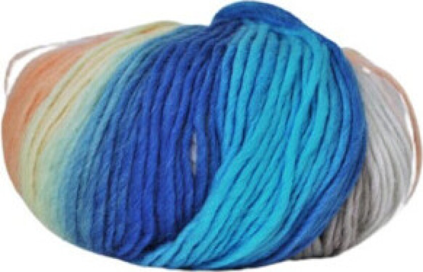 Â Hjertegarn Incawool Garn Print Farge 1166 Blå/Oransje