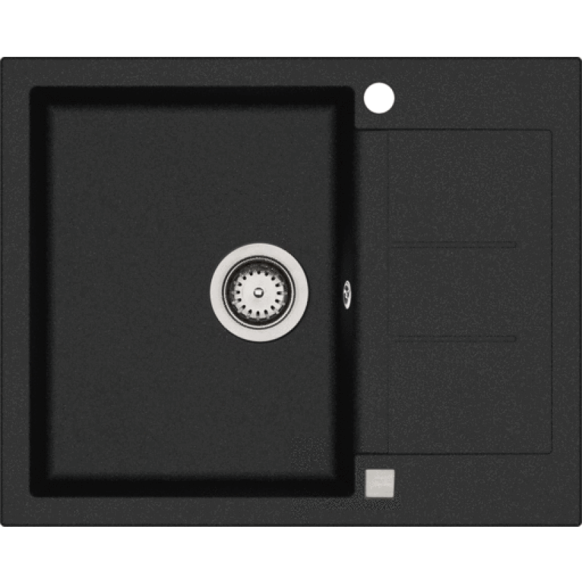 Saturn 620 kjøkkenvask, 62x50 cm, svart