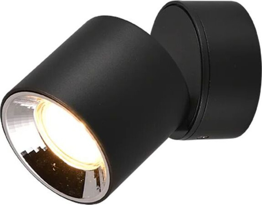 Guayana tak/vegg spot 1-lys GU10 - Kan felles inn - Svart