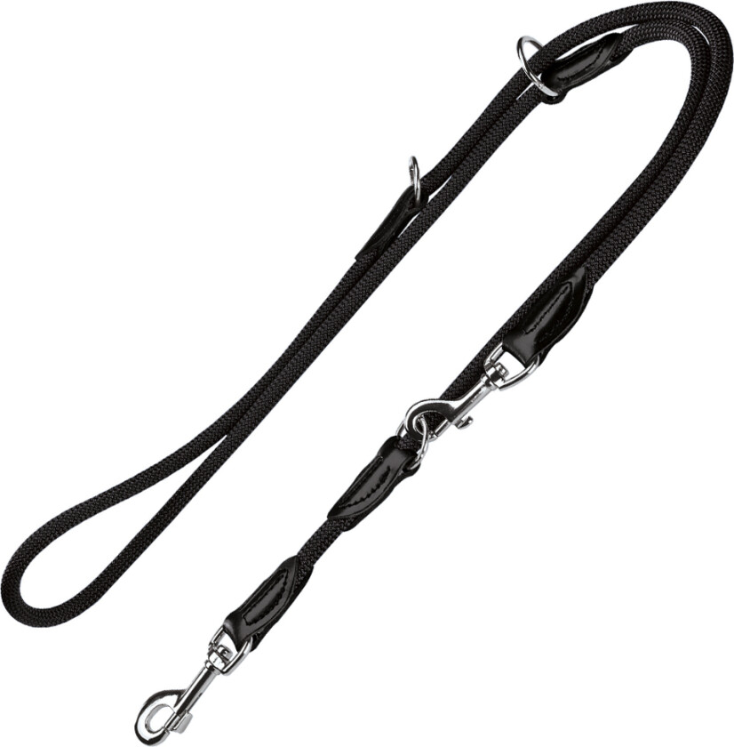 Freestyle sett: Halsbånd + hundebånd, svart - Str. 1