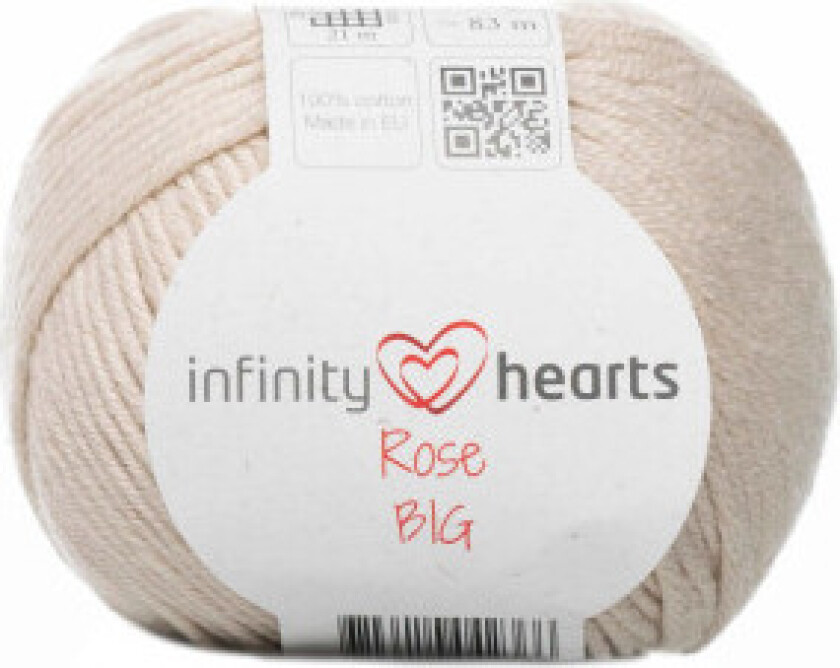 Uendelighetshjerter Rose Big Garn 212 Sand