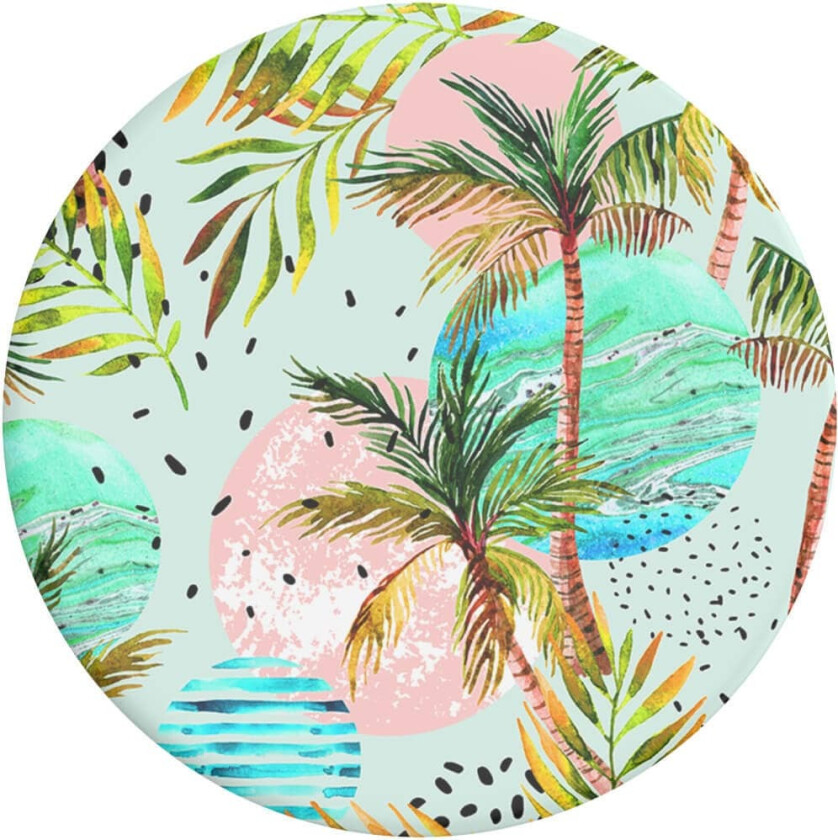 POPSOCKETS Waikiki Daze Avtagbart Grip med stativfunksjon