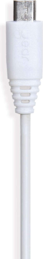 GEAR Synkkabel MicroUSB 1m Hvit Rund Kabel