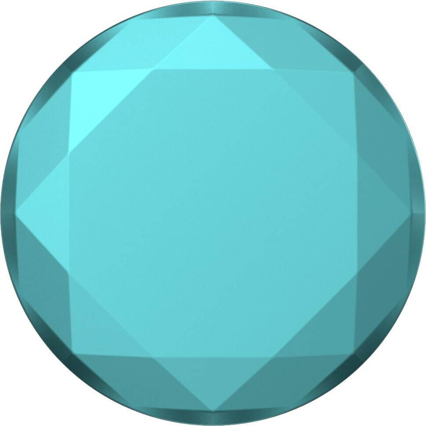 POPSOCKETS Metallic Diamond Aquarius Blue Avtagbart Grip med stativfunksjon Premium