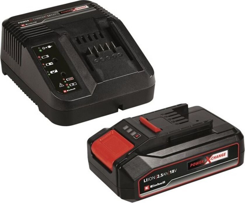 Einhell 18V lader og batteri 2,5Ah Power X-Change