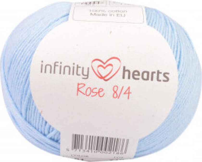 Rose 8/4 Garn Unicolor 81 Lys Blå