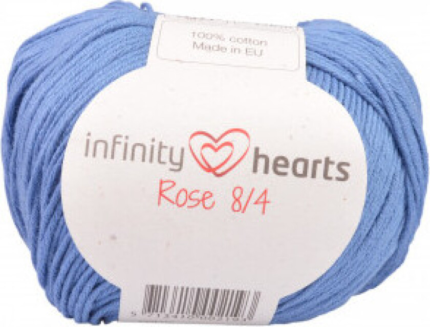 Rose 8/4 Garn Unicolour 91 Denim Blå