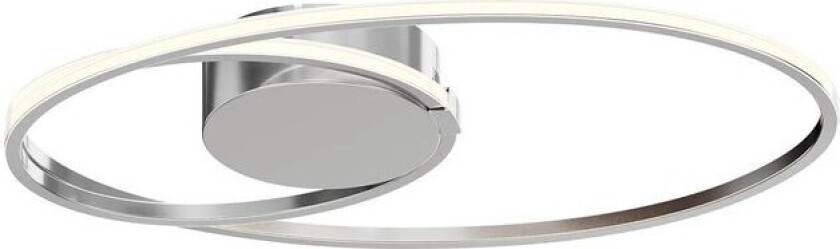 Xenias LED-taklampe, krom, 49 x 30 cm