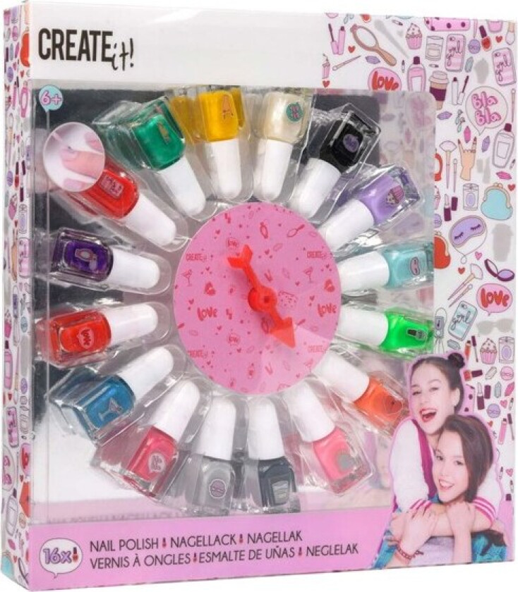 Nail polish set with selection wheel 1