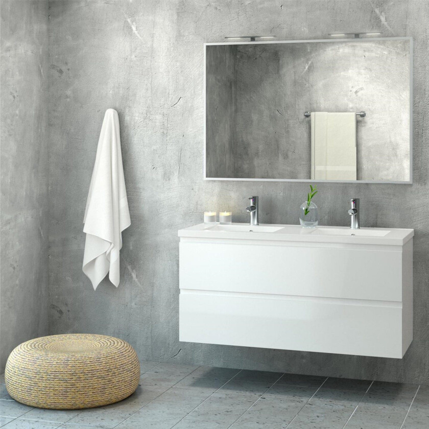 VikingBad Mie Servantskap fingergrep - Hvit Matt