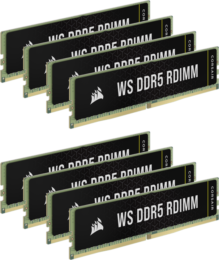 WS DDR5-5600 - 128GB - CL40 - Octa Channel (8 stk) - Intel XMP - Grønn