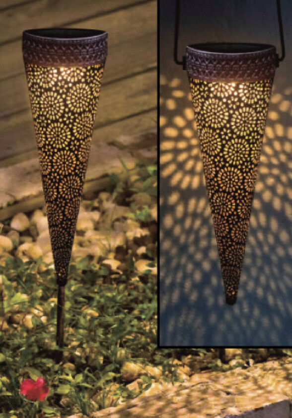 Veli solcelle Valencia metallkjegler inkl. Avtakbart spyd, 2 stk.