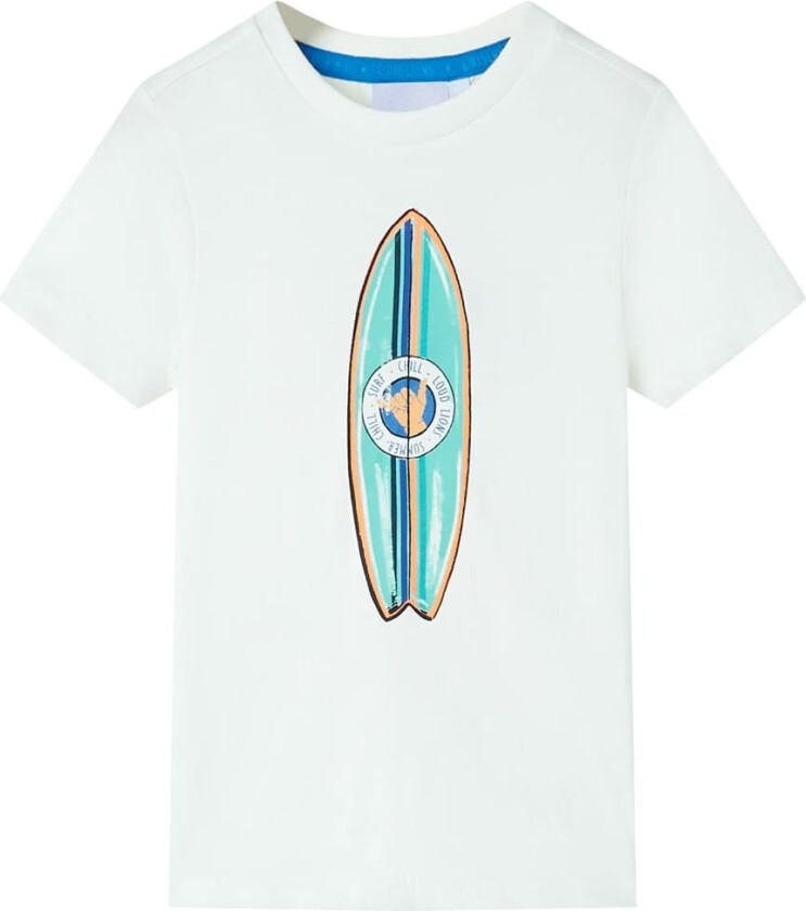 T-skjorte for barn med korte ermer ecru 140