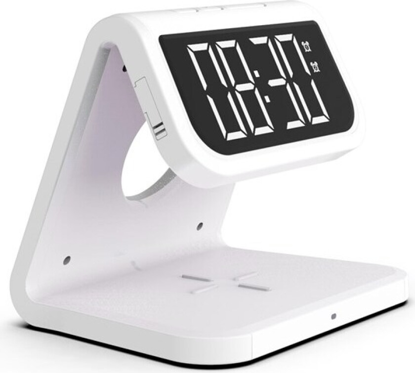 Alarm clock with wireless charging and UV sanitizer