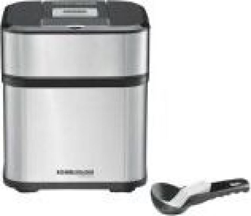 IM 12 - Iskremmaskin - 1.5 liter - 12 W - rustfritt stål / svart
