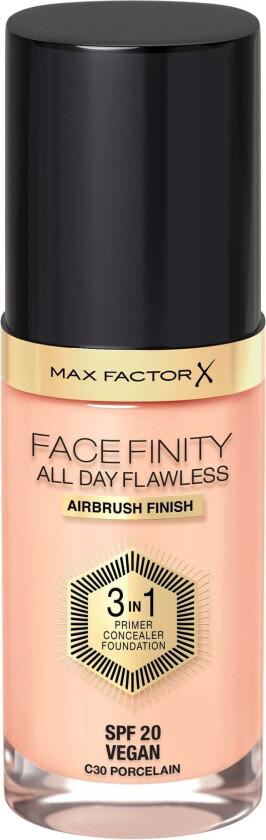 Facefinity All Day Flawless 3 in 1 Foundation 30 Porcelain