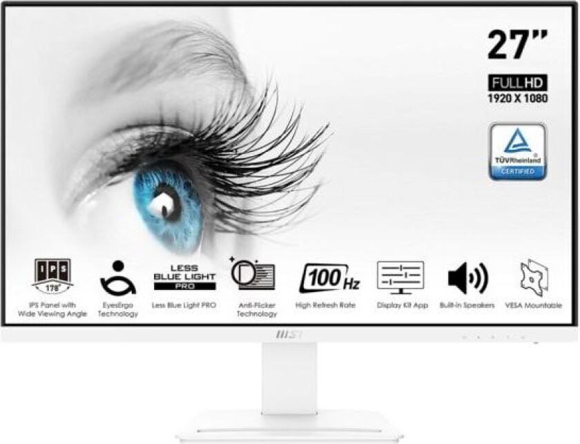 27" MSI Pro MP273AW - LED monitor - Full HD (1080p) - 27" - 1 ms - Skjerm