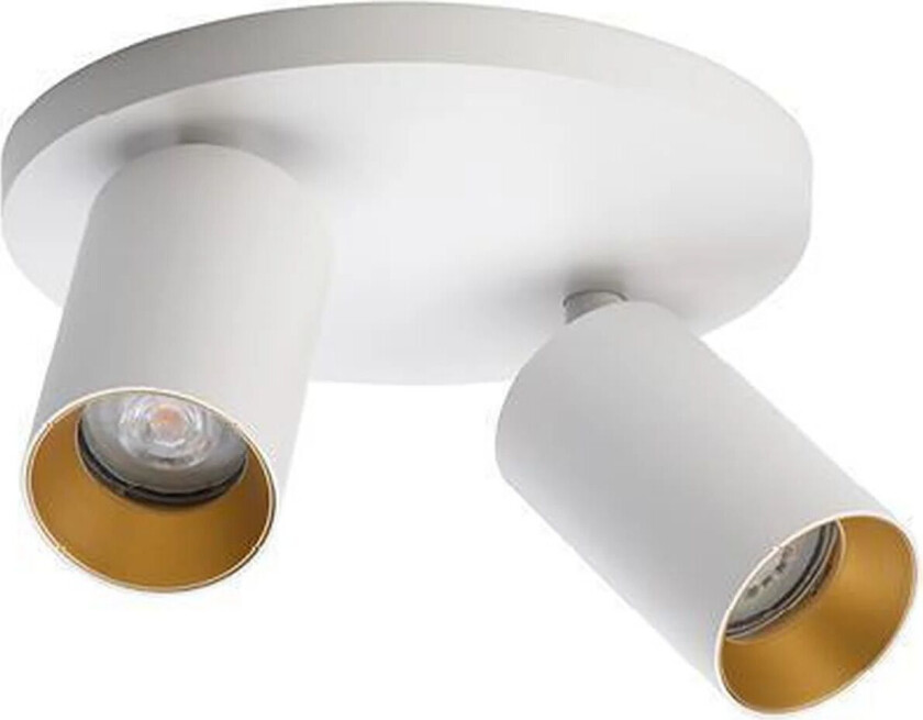 Spoton Circle takspot 2 lys GU10 - Hvit/Gull