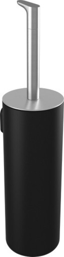 Style toalettbørste, sort/børstet rustfritt stål