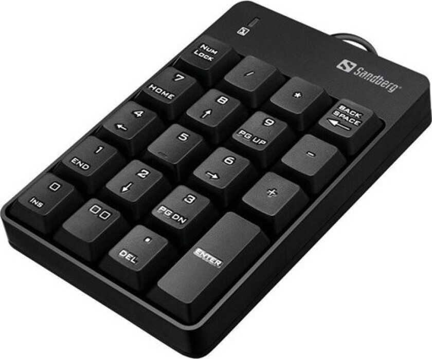 USB Wired Numeric Keypad - keypad - Numpad - Svart