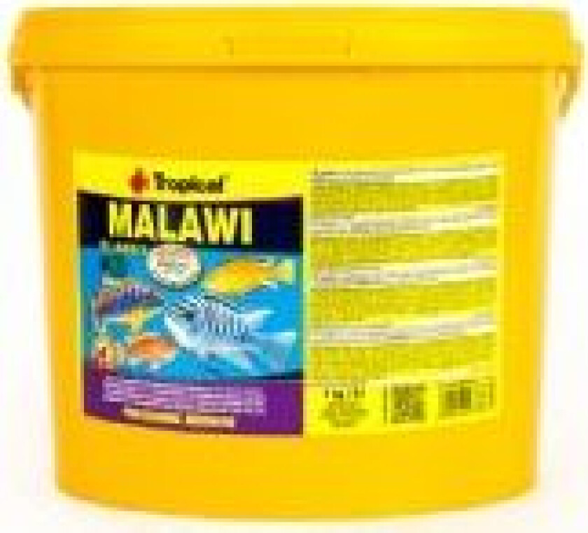 Bilde av Malawi, Akvariefisk, Tørr fiskemat, Flak, Vitamin A, Vitamin C, Vitamin D3, Vitamin E, Kopper, Jod, Strykejern, Magnesium, Molybdenum, Selen, Zink, 1 kg
