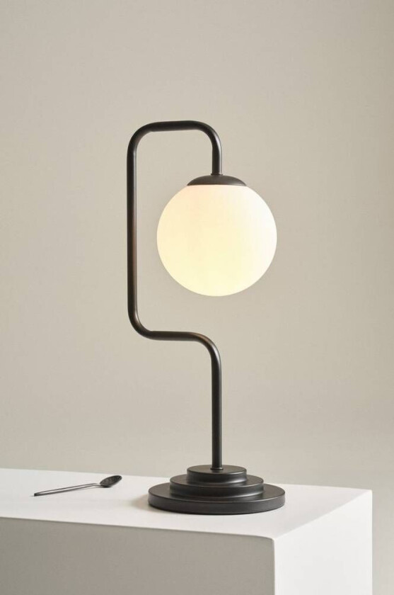 bordlampe Svart/opalglass